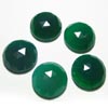 20x20 mm So Gorgeous Emerald Green ONYX - Rose Cut Round Cabochon super Sparkle 5 pcs